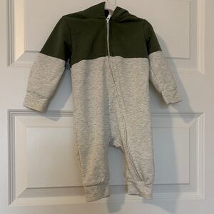 Green and Gray Kids One Piece